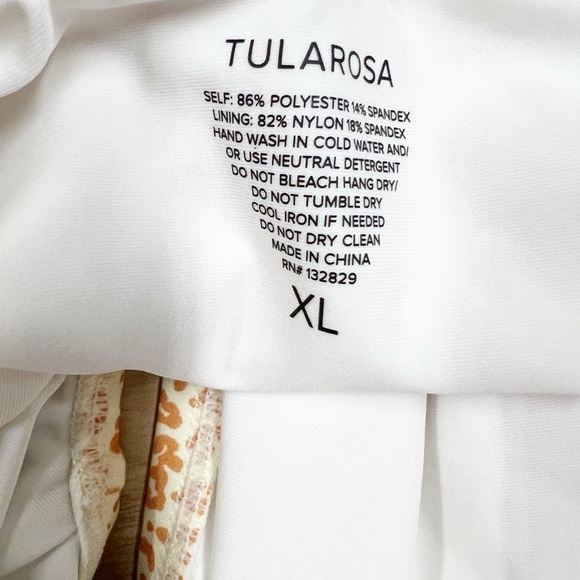 Tularosa Womens Butter Yellow Orange Leopard Giamina Ruffle One Piece Size XL - Picture 7 of 7